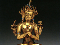 海外西藏佛像典藏：十五世纪 文殊菩萨坐像 欣赏