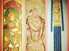 法藏伯希和敦煌绢画：九世纪 唐代绢画 持国天及力士立像三幡 赏析