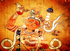 鲁宾艺术博物馆藏 十六世纪 西藏刺绣唐卡 金刚亥母 赏析