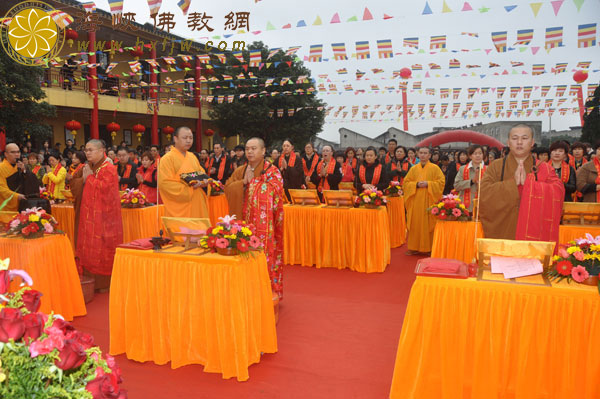 江苏江阴飞锡寺隆重举行伽蓝圣像开光法会