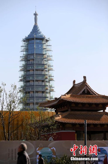 南京大报恩寺遗址公园开园 重现千年琉璃塔