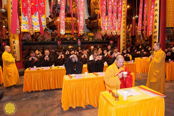 上海玉佛禅寺隆重举行正月初九供佛斋天祈福大法会