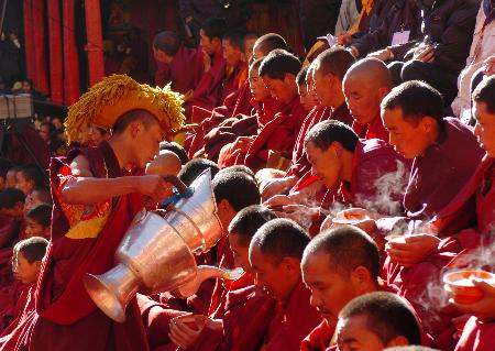 组图：第十一世班禅坐床10周年庆典在西藏举行
