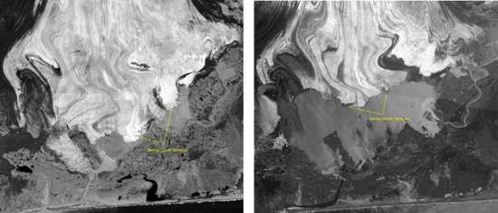 美公布卫星照片揭示极地冰川加速消融(组图)