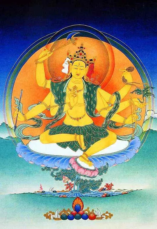 即:药师佛,金刚铠甲,忿怒莲师金刚铠甲,三密续叶衣佛母,贝玛林巴传承