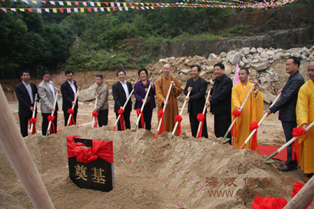 福建宁德金贝寺大雄宝殿奠基仪式隆重举行