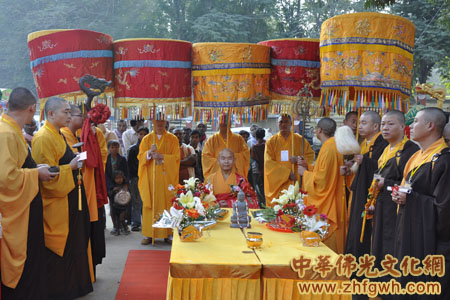 日照法师印度菩提伽叶中华大觉寺升座