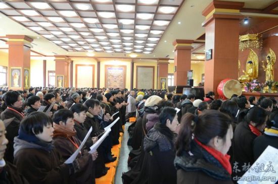 香光讲堂的解七仪式现场