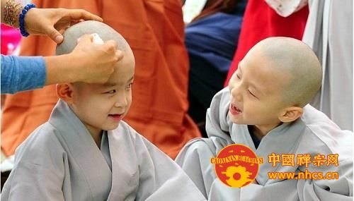 童子僧短期出家剃发与受戒仪式