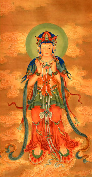 最美文殊菩萨虔心礼拜可增福慧