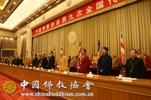 开幕式在庄严的国歌声中开始