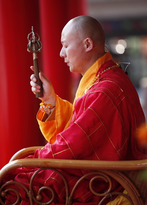 2015年4月25日传喜法师于山东临沂甘露寺主法蒙山甘露施食超荐法会