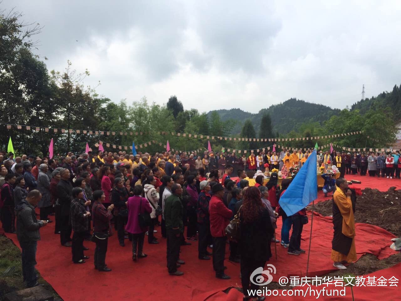 南充市顺庆区莲池禅院举行大雄宝殿奠基仪式