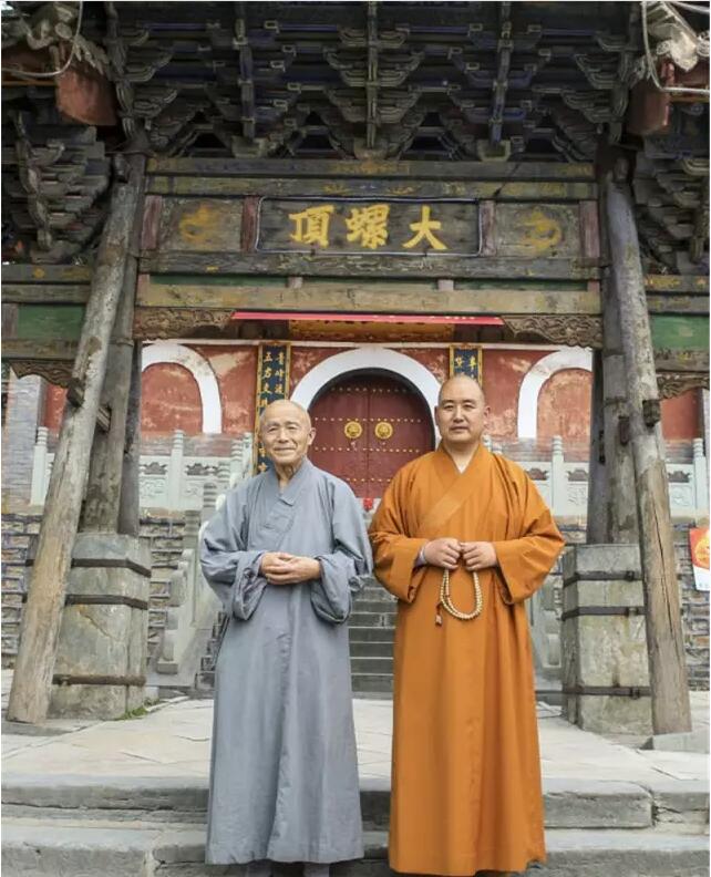 虚云老和尚关门弟子绍云长老参访山西五台山黛螺顶-佛教导航