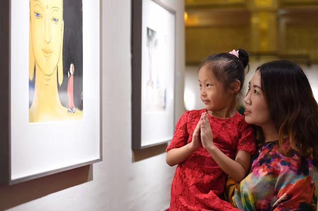 权迎升“禅画小和尚”水墨艺术巡回展于上海玉佛禅寺隆重开幕