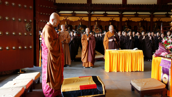 净土苑“五一”佛七之三皈五戒