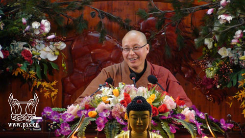 界诠法师在平兴寺圆通殿宣讲肇论图